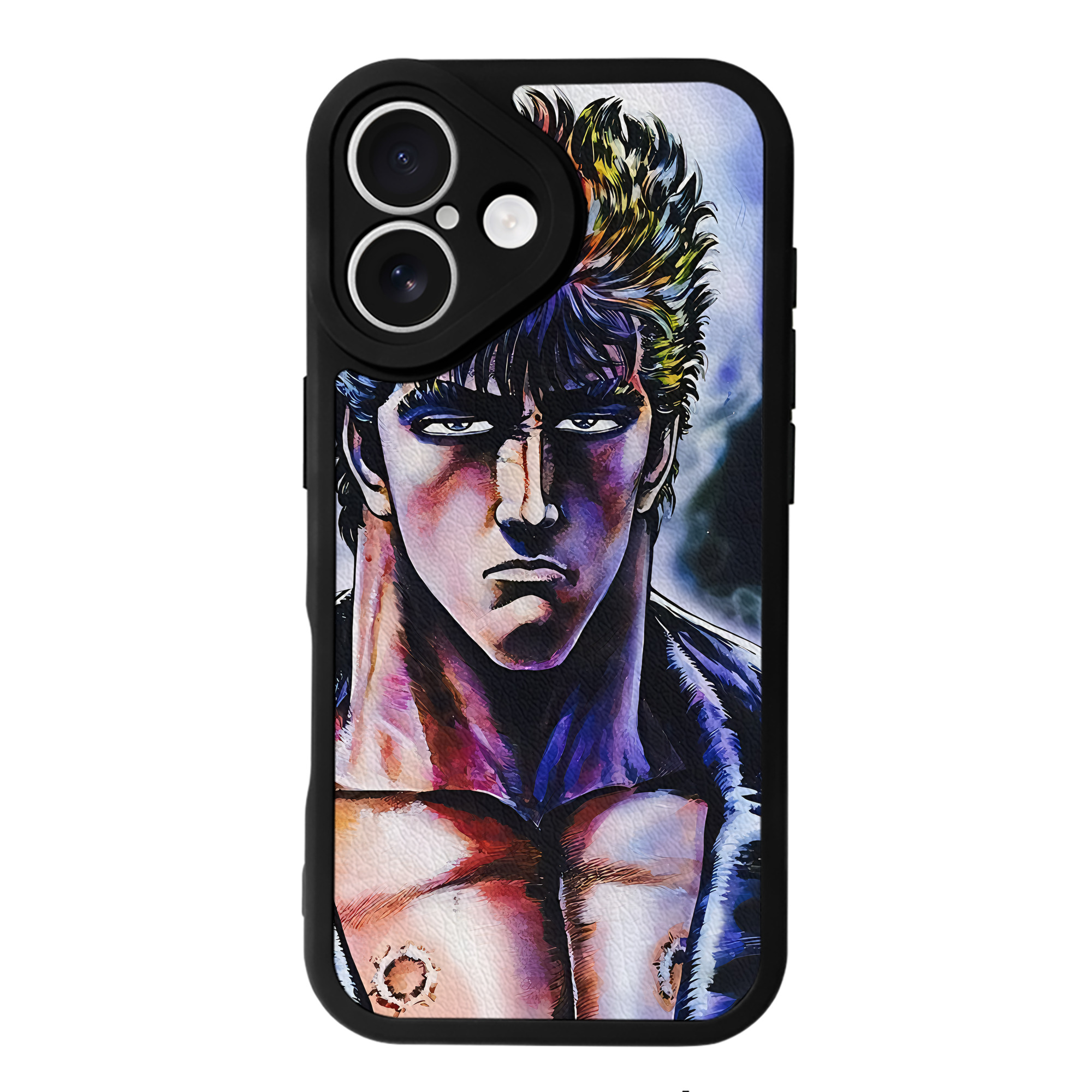 （画像用） 北斗の拳 Fist of the North Star 【iPhone 16シリーズ対応】シリコンスマホケース（レザー調） 材質：シリコン